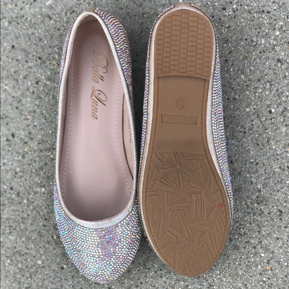 Bella Luna Multi Rhinestone Embellished Round Flat - Picture 9 of 9